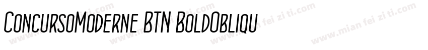 ConcursoModerne BTN BoldOblique字体转换